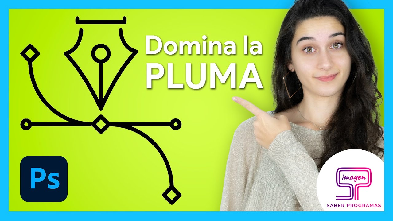 🔵 Dibujar con PLUMA en Photoshop | Herramienta Pluma