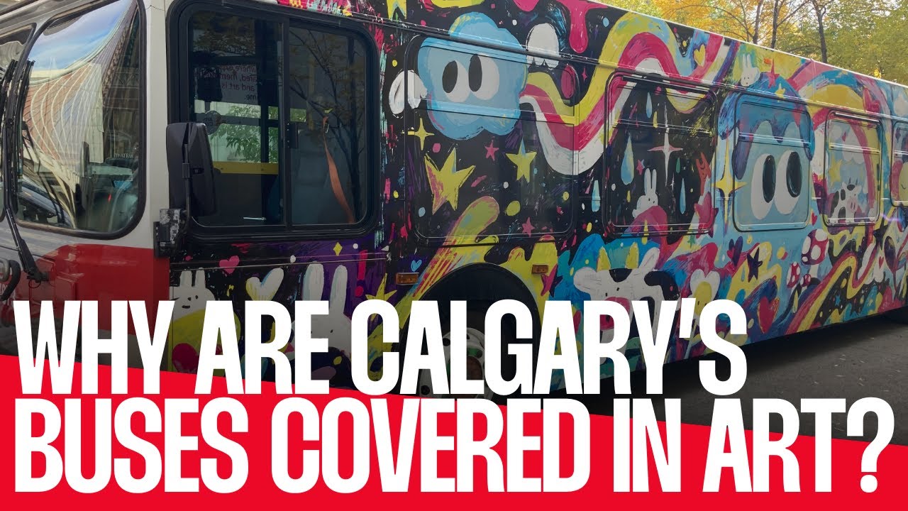 Why are Calgary transit bus covered in art?