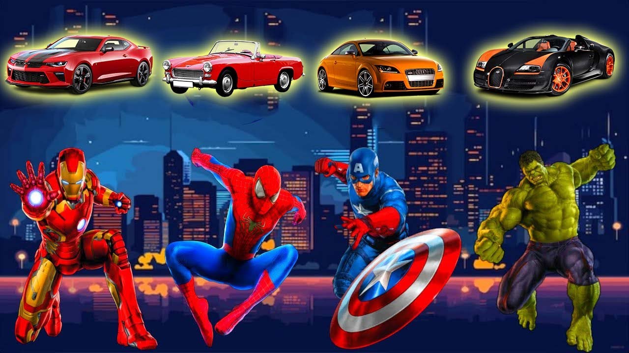 Errate das Bild des Top-Superhelden | Avengers,Captain America,Spider-Man,Iron Man,Hulk,Venom,Marvel