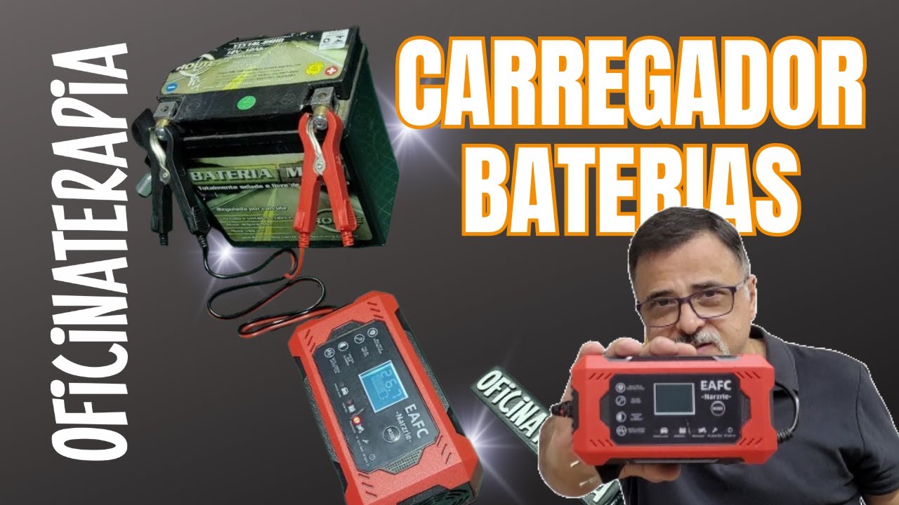 Carregador de Baterias - Carro - GEL -Moto ....com função de reparo!!  BARATO!! #chargers