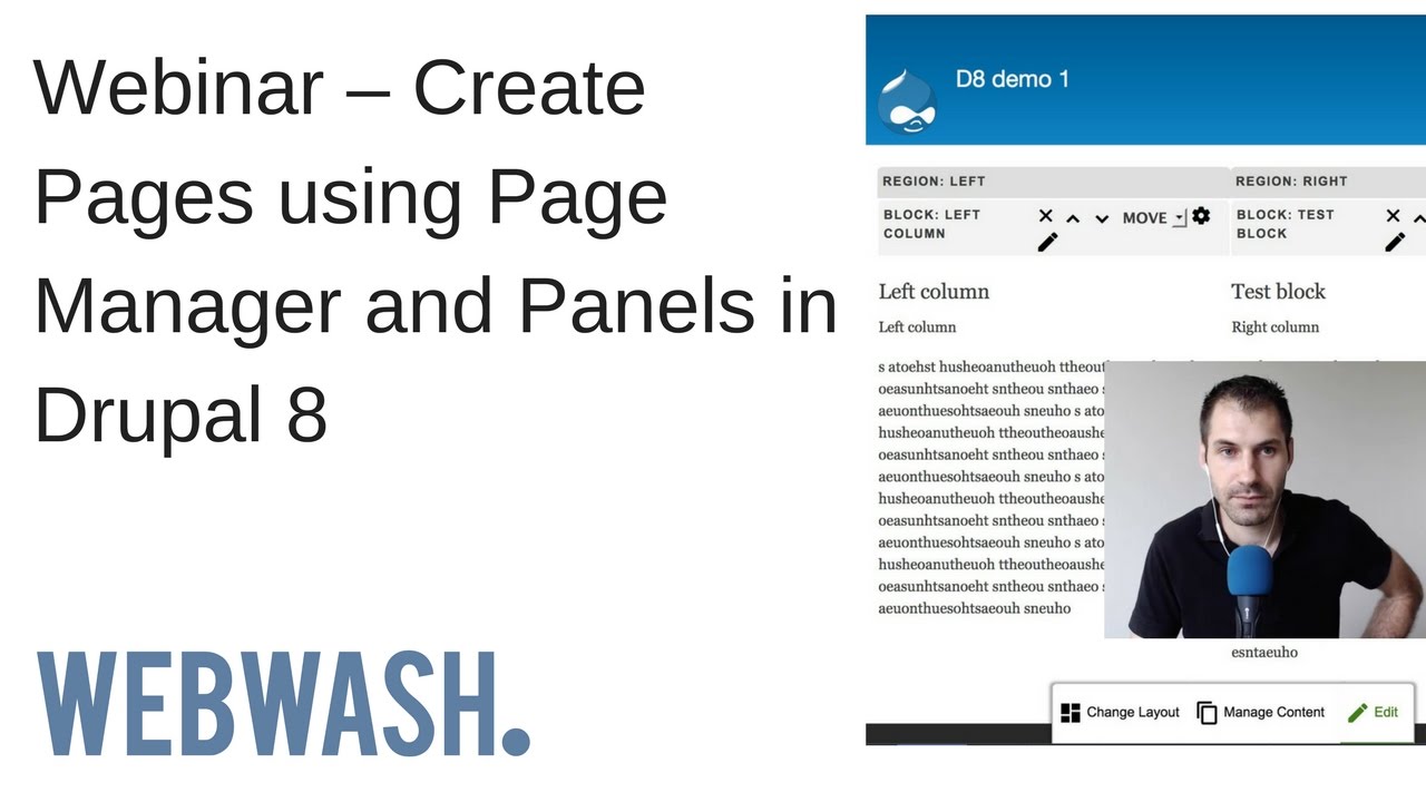 Webinar: Create Custom Pages using Page Manager and Panels in Drupal 8