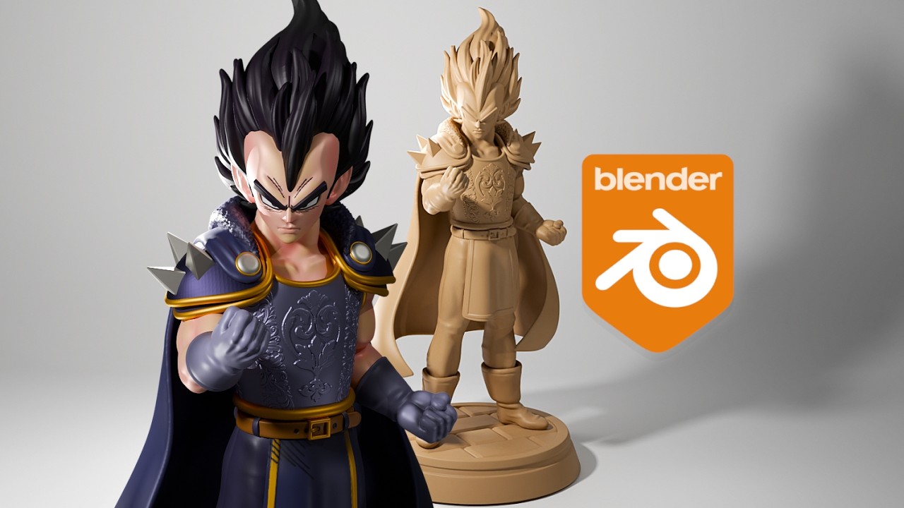 Curso de Blender para impresión 3D - Cómo hacer personajes de anime - Tutorial figura chico manga