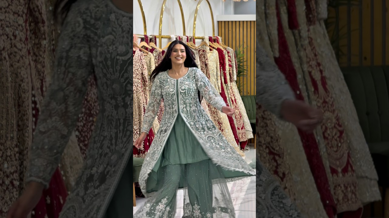 WATCH TILL END👀 AMAZING BEAUTIFUL JACKET STYLE OUTFIT WITH SHARARA TROUSER BY 7AATRANG BRIDAL🤌🏻❤️