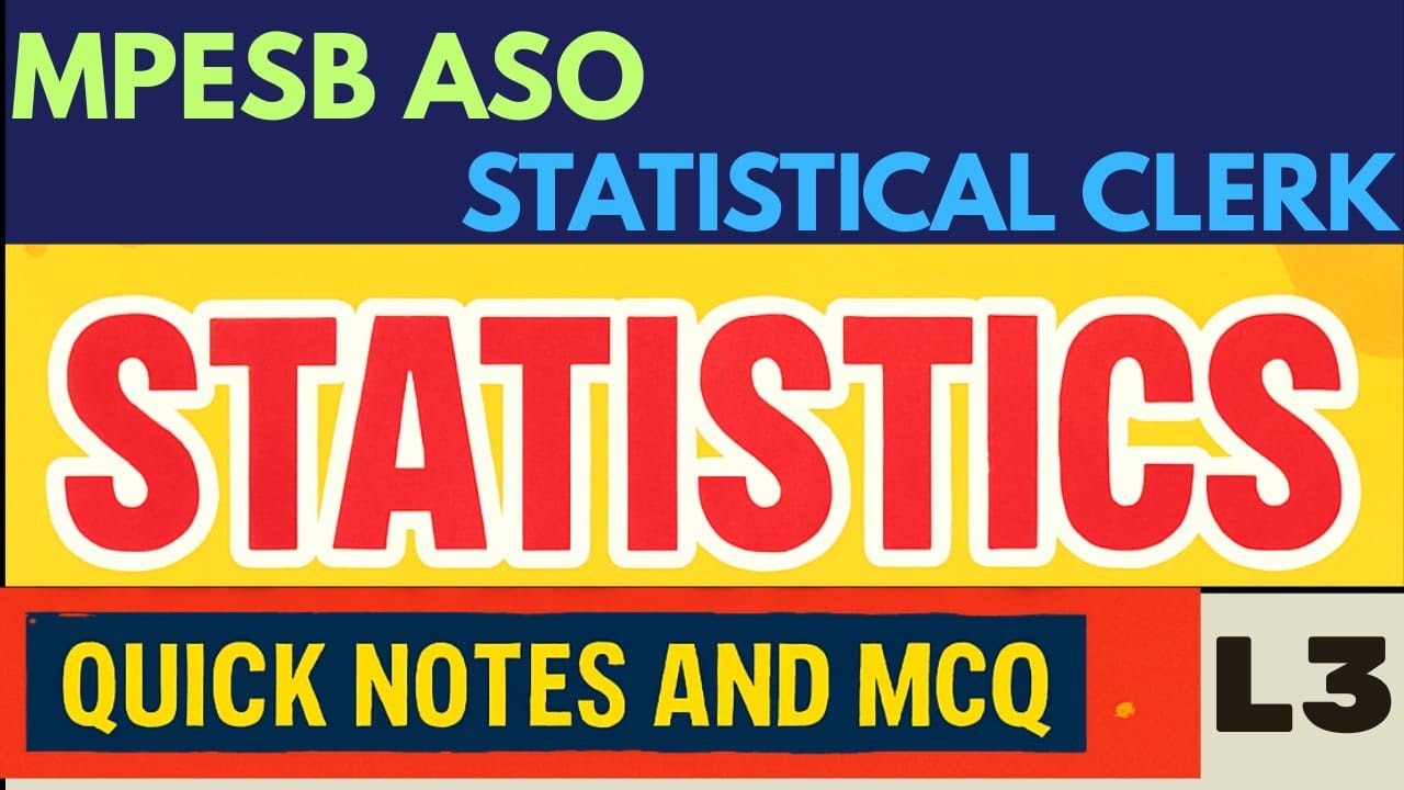 MPESB ASO | MP ASO | Statistical Clerk | Dsssb | Statistical officer | Statistics 