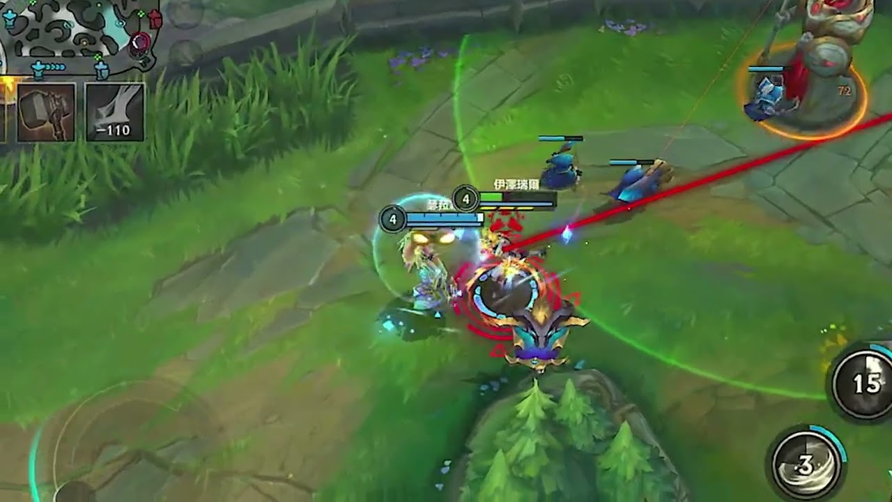 【激鬥峽谷WildRift】Q的不準也能贏遊戲！主堡沒爆都還有機會！我的伊澤主打的就是Q的不太準 5.1