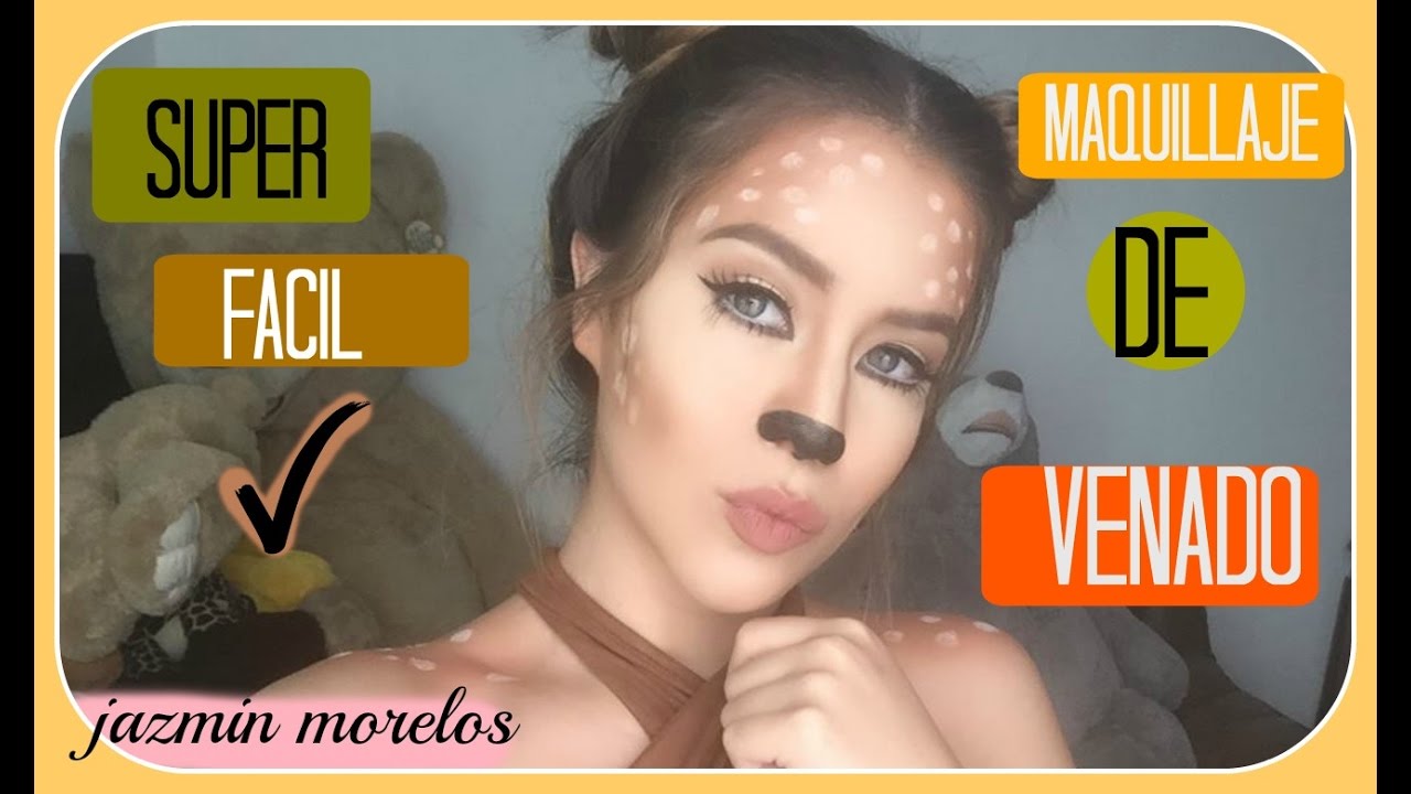 maquillaje para hallowen facil / venado