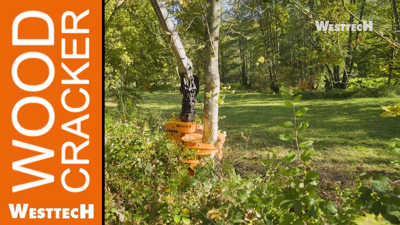 PM-Trac mit einer kardanischen Greifers&auml;ge, Woodcracker&reg; CS510 crane