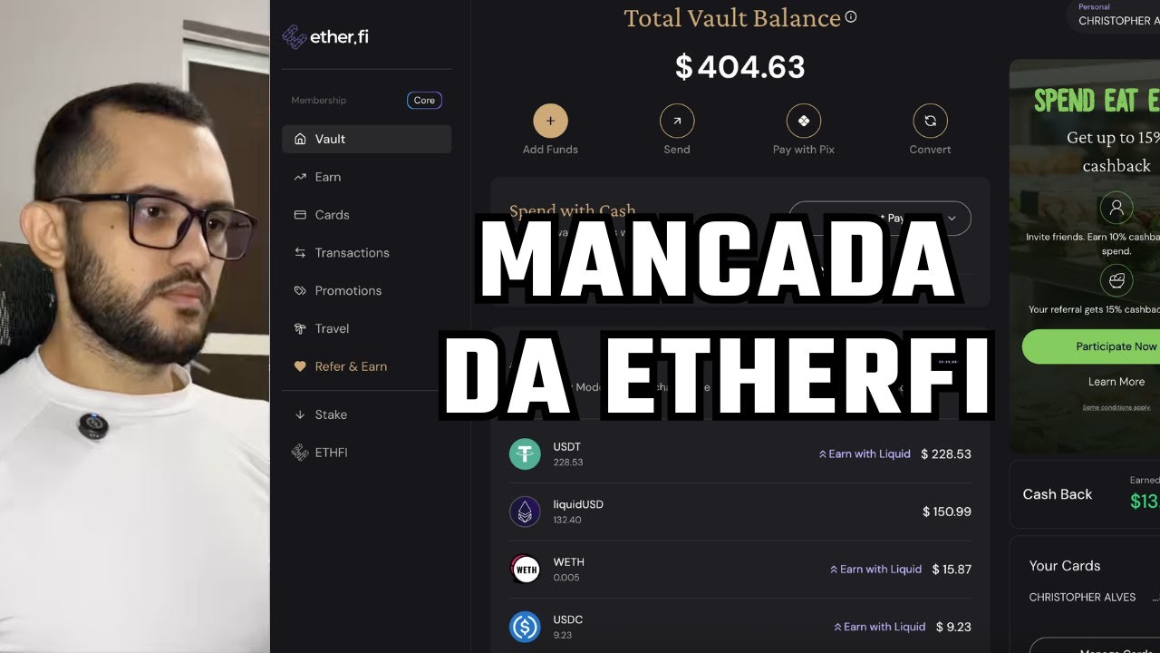 Precisa PAGAR pra pegar o cart&atilde;o f&iacute;sico da Etherfi?