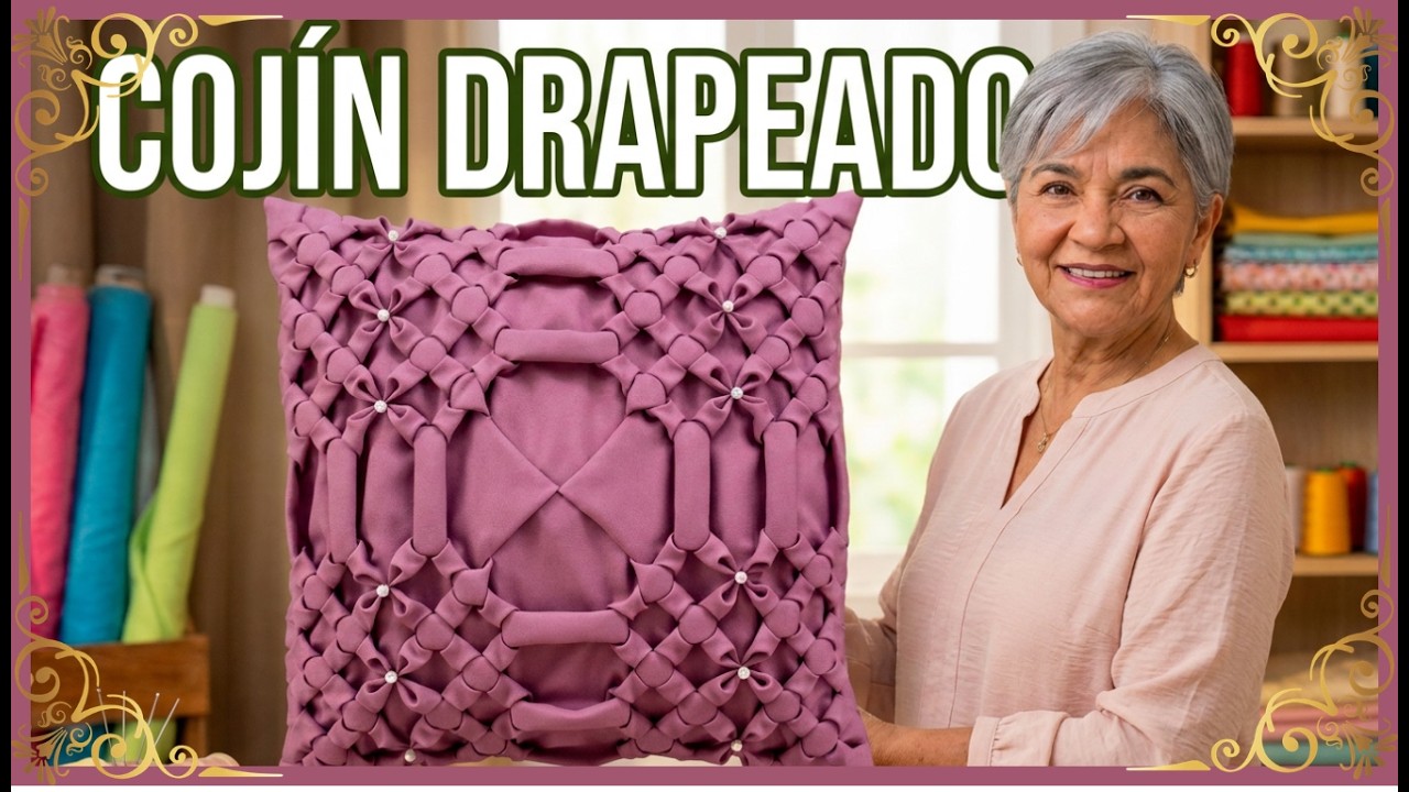 🌺🌺Cojín Drapeado Lacito Floral🌺🌺Smocking Cushion-Cushion Cover-Almofada Capitone
