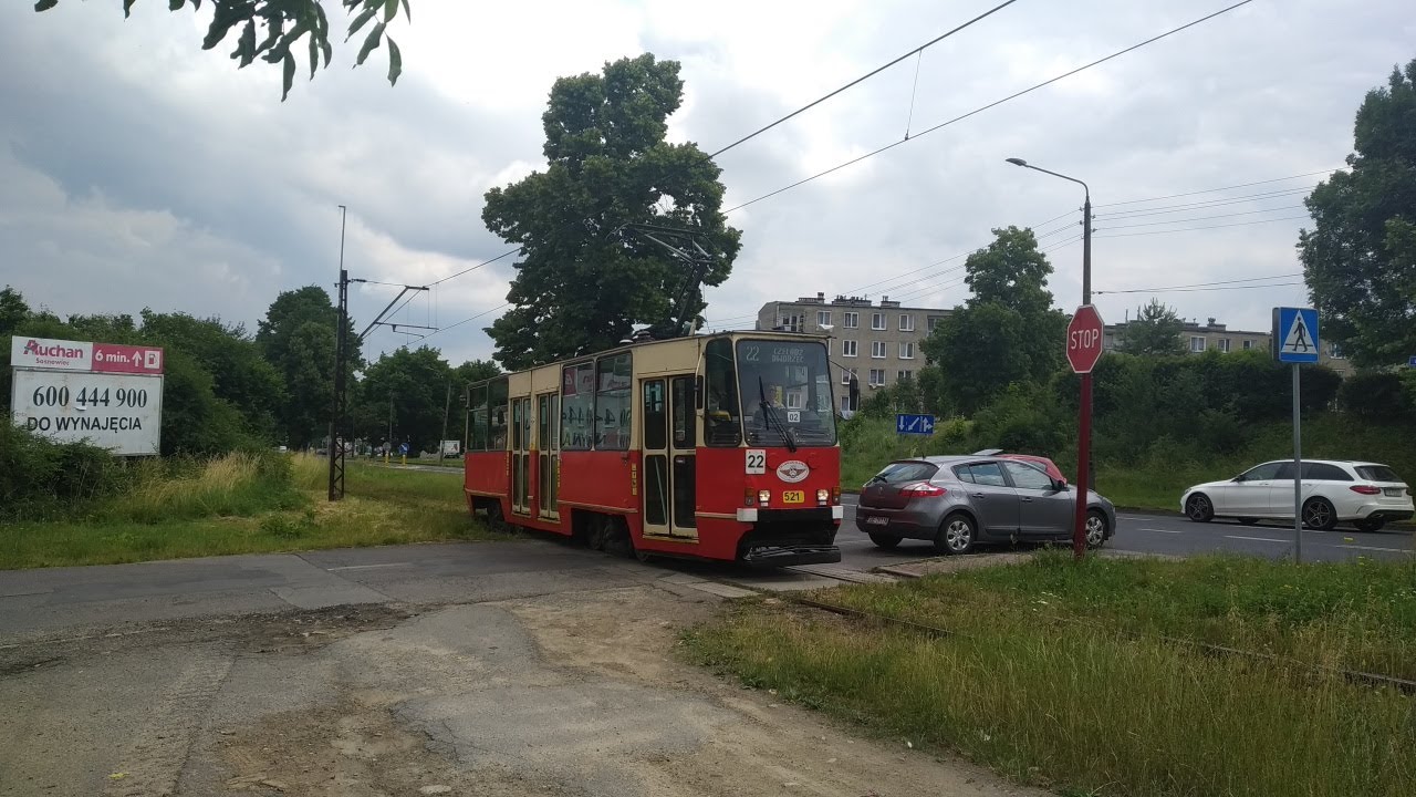 Konstal 105Na #521 - Tramwaje Śląskie (Przejazd, T22) [*]