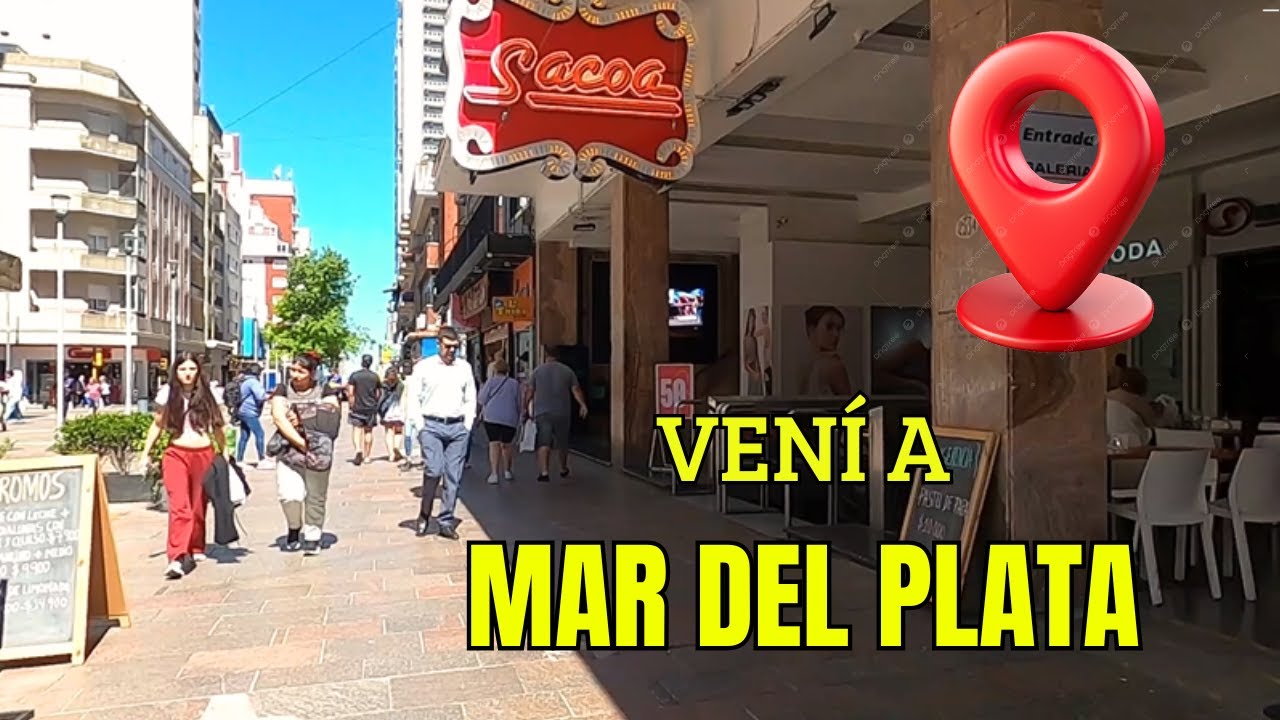 Asi te esta esperando la Peatonal y la Rambla en Mar del Plata Argentina
