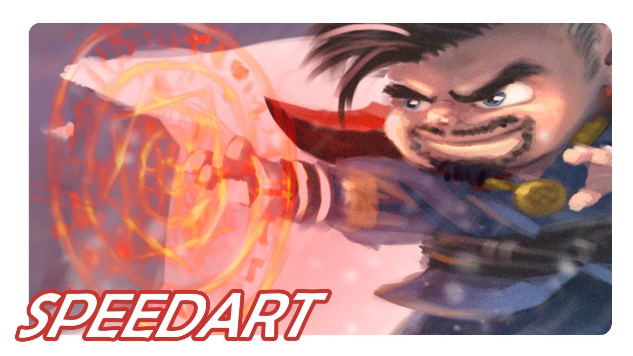 Pintura digital Dr STRANGE - speedart testando técnica de pintura nova