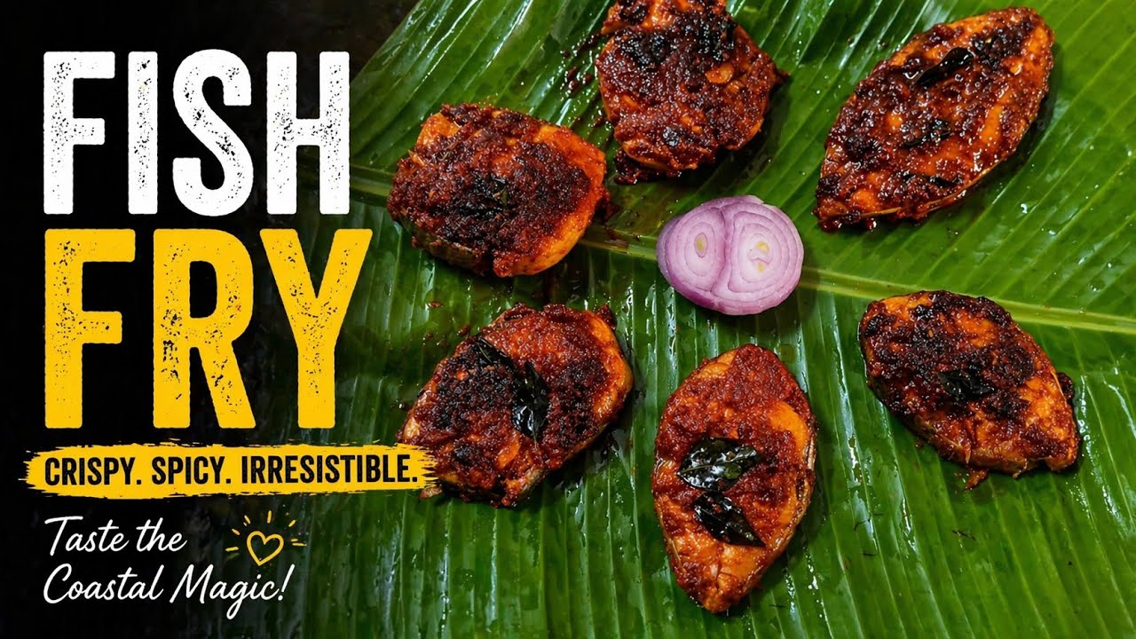 🔥 Crispy South Indian Fish Fry | Spicy & Juicy Fish Fry Recipe 😋🐟@kairuchiStudio 