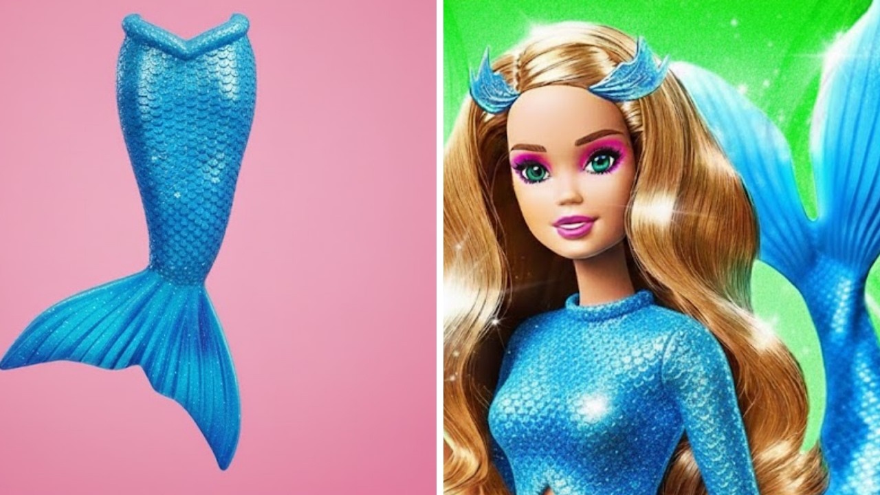 Mermaid Cat Transformation! 🧜‍♀️🐱 DIY Hacks for a Magical Makeover!