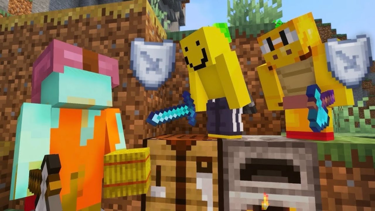 Minecraft Speedrunner VS 2 INVINCIBLE Hunters (REUPLOAD)