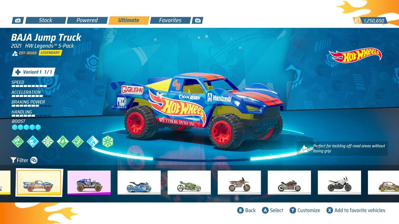 Hot Wheels Unleashed 2: Turbocharged - Quick Race: Trails on the ground - BAJA Truck (HW Let's Race)