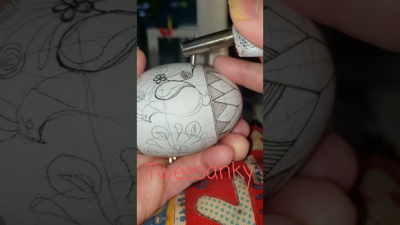 Waxing Helen Badulak's Rooster egg