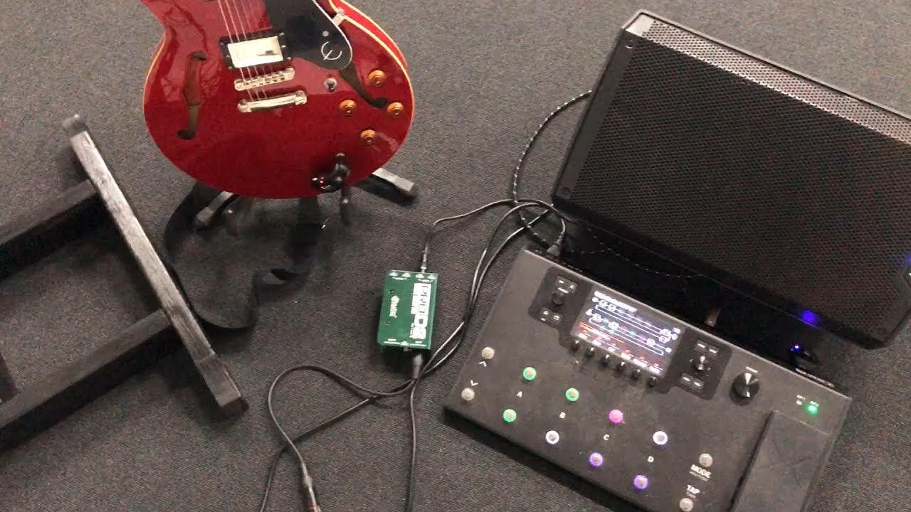 Line 6 Helix. Split your signal for personal monitoring and FOH.