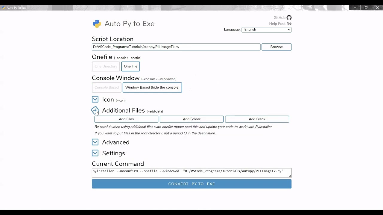 Учебное пособие по Auto-Py-To-Exe — преобразование программ Python в EXE-файлы