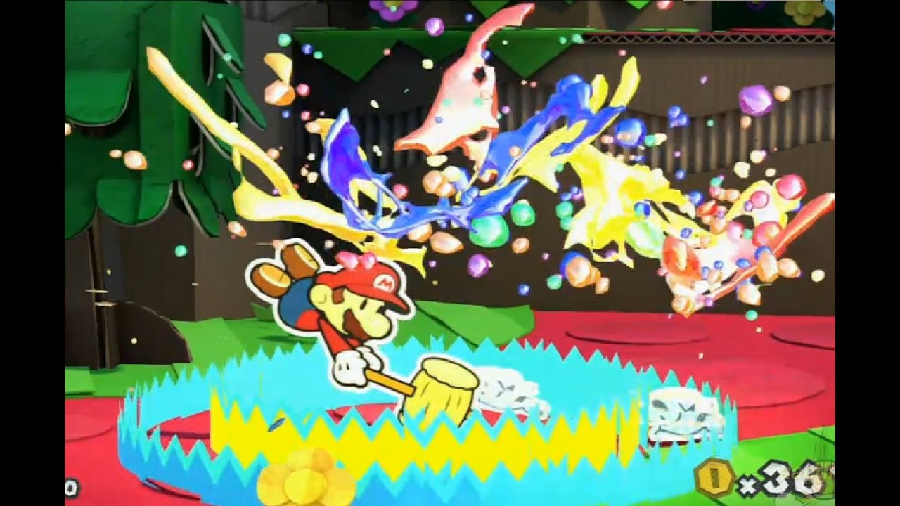 Paper Mario Color Splash 100% Lago Cereza: Toad Elegido, Microestrella Roja y Azul (3/33)