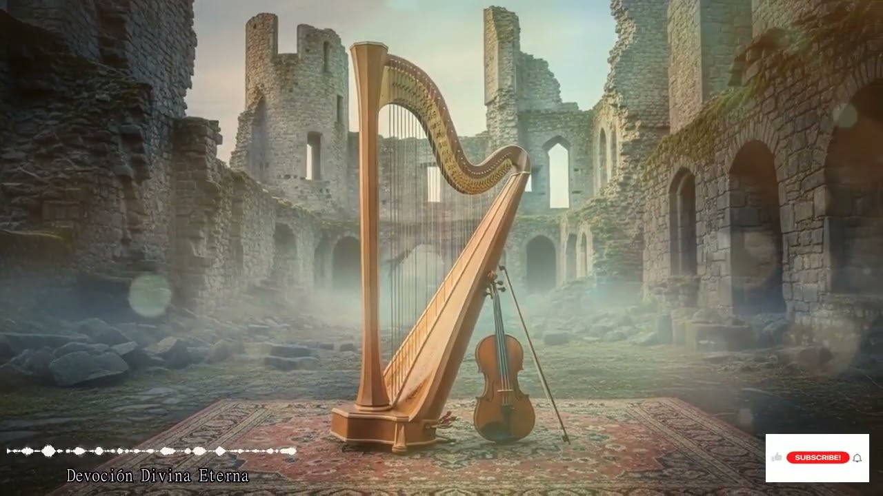 Arpa Y Violín En Silencio Sagrado Un Refugio De Paz Y Sanación Espiritual Profunda