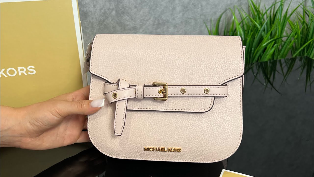 Распаковка сумки MICHAEL KORS Emilia Small Leather Crossbody Bag (powder blush)