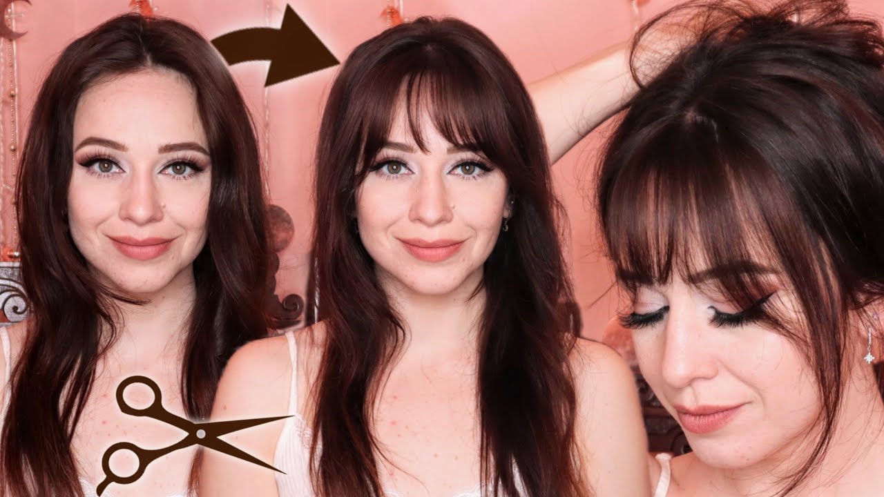 Cutting Korean inspired air bangs! See-through fringe haircut