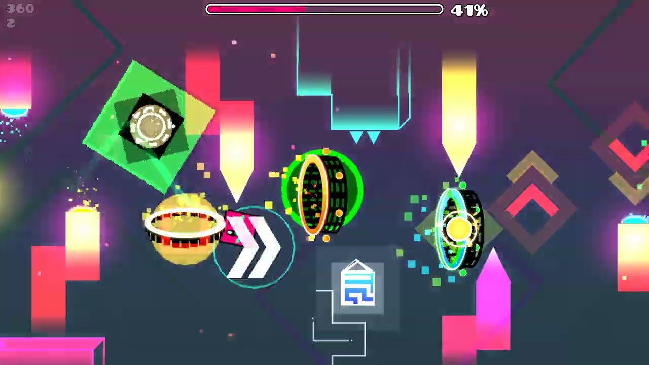 Quake by OzzeL2 (hard demon) 1 Coin - Geometry Dash