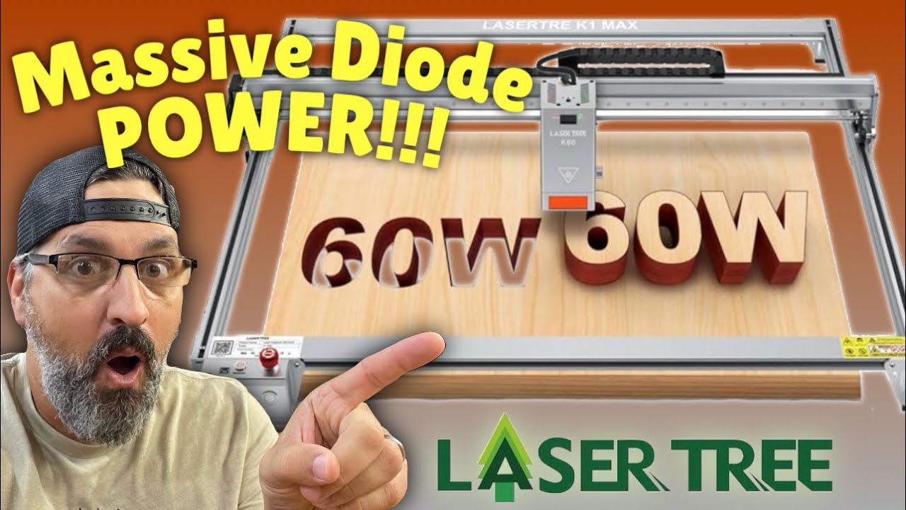 LaserTree K1 Max — от распаковки до готового проекта! Мощная резка прямо из коробки!