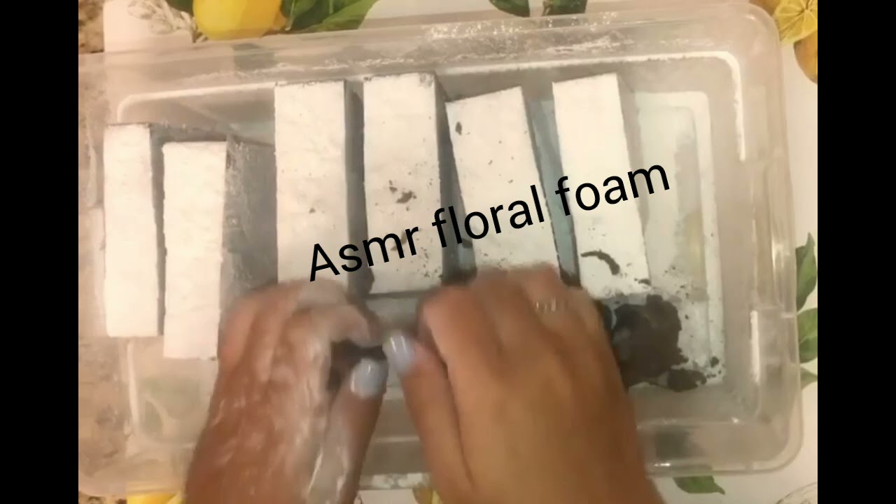 sahara floral foam crushing!! asmr floral foam!!