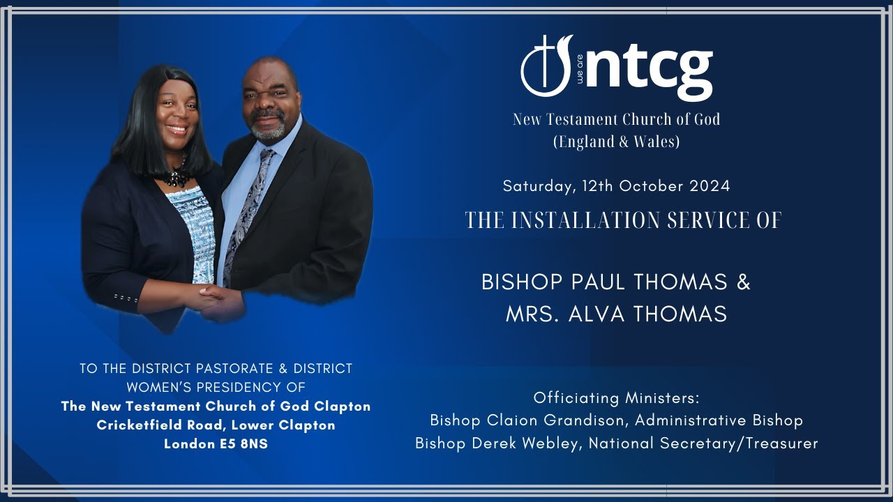 12-10-2024 The Installation Service Of Bishop Paul Thomas & Mrs Alva Thomas
