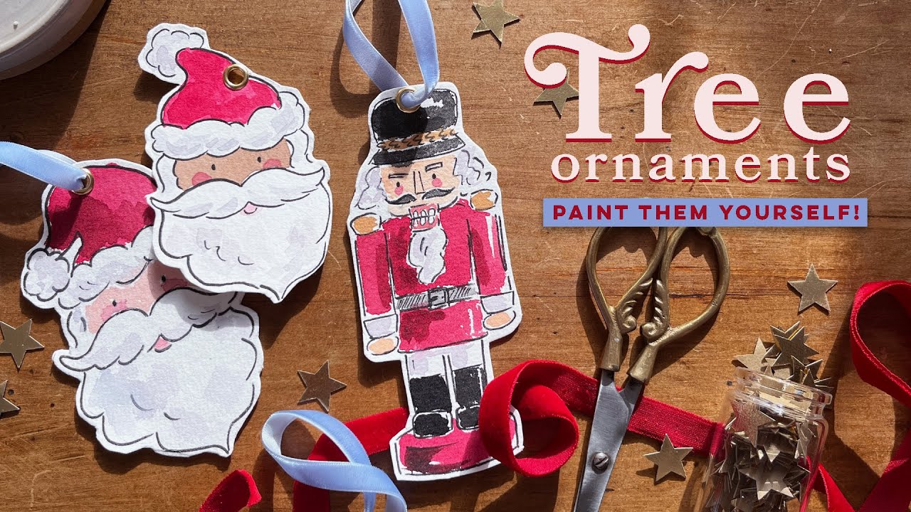 How To Paint Cozy Watercolor Christmas Ornaments