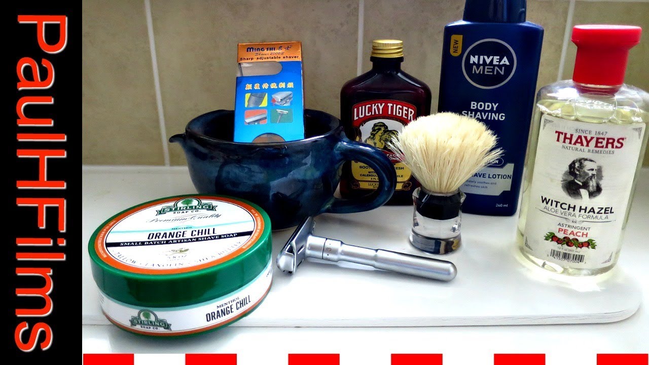Ming Shi 2000s DE Razor - Stirling Soap Co -  Orange Chill