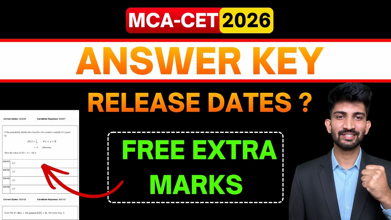 Mca cet Answer Key 2026 | When Mca cet answer key will release 2026
