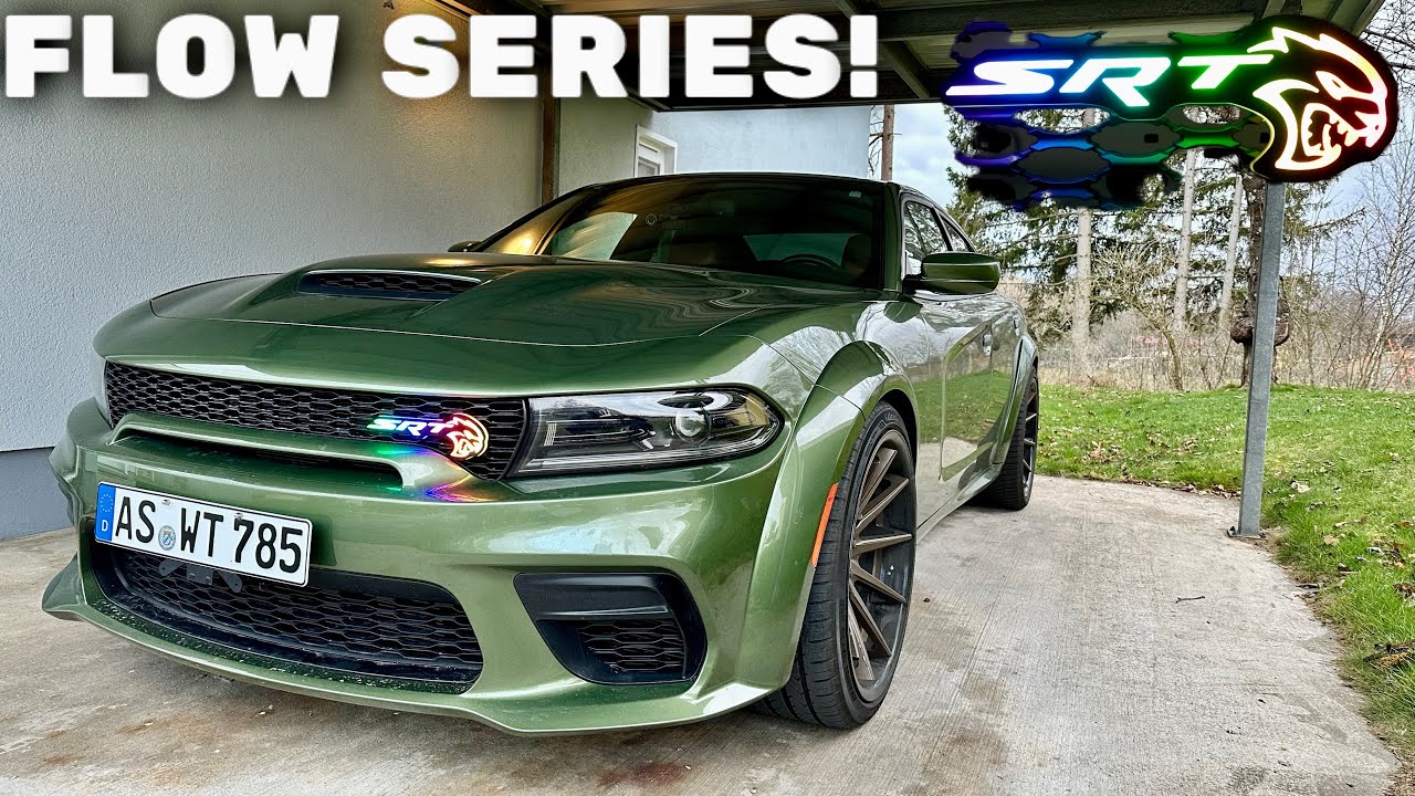 RGB HALO KIT FLOW SERIES EMBLEM BADGE INSTALLED ON MY CHARGER HELLCAT WIDEBODY!!