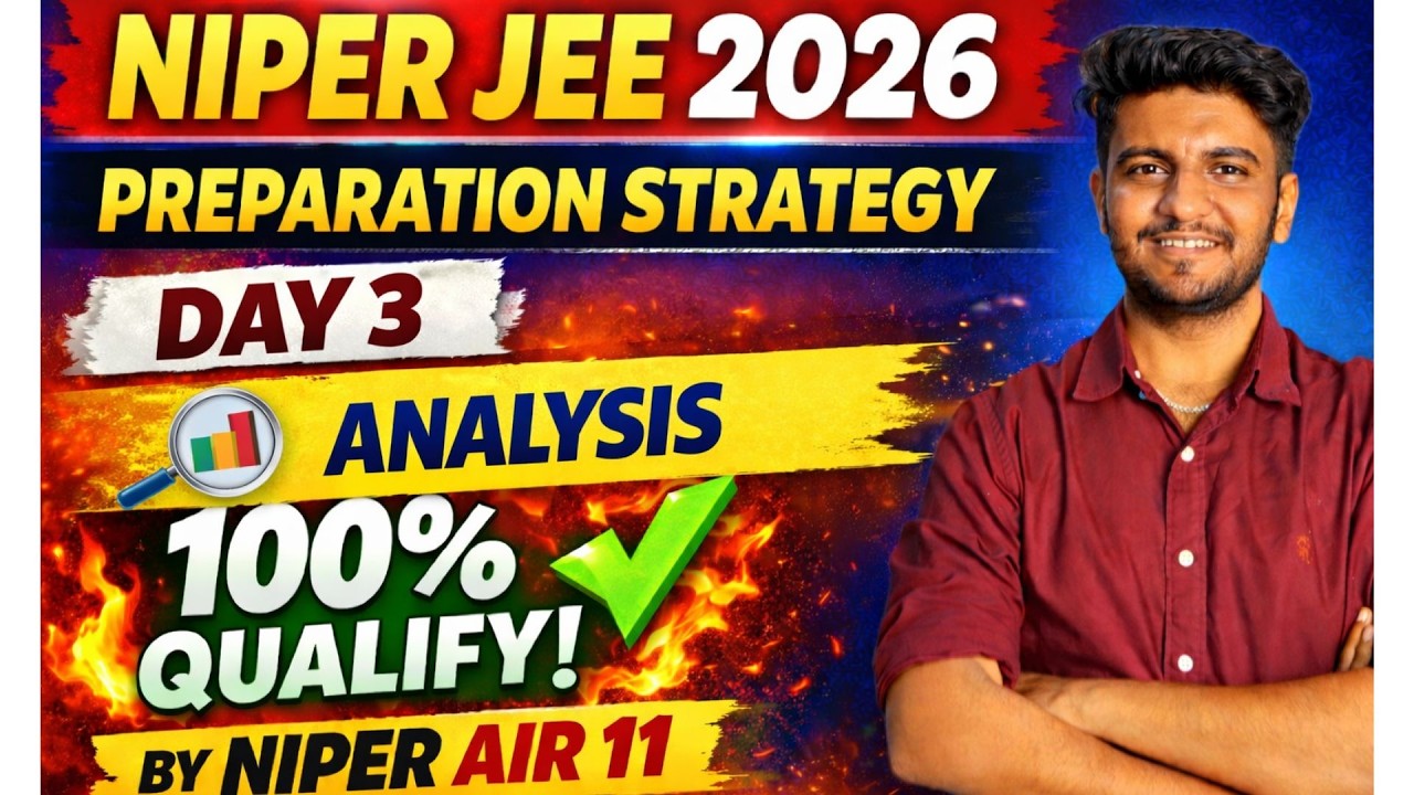 NIPER SERIES DAY 3 PHARM ANALYSIS  | MOST IMPORTANT TOPICS FOR NIPER JEE 2026 | NIPER FAQ & PYQ
