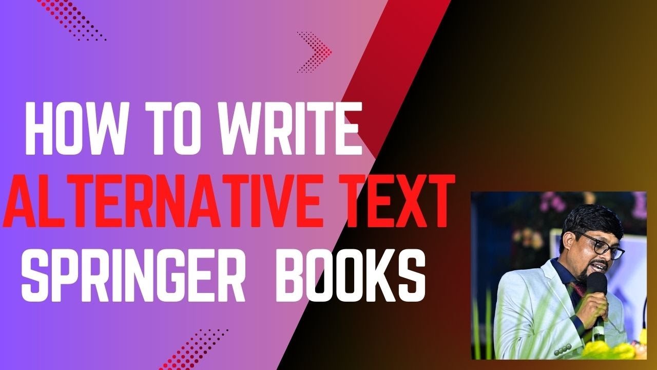 How to generate Alternate Text (Alt Text) using AI tool for Springer Book