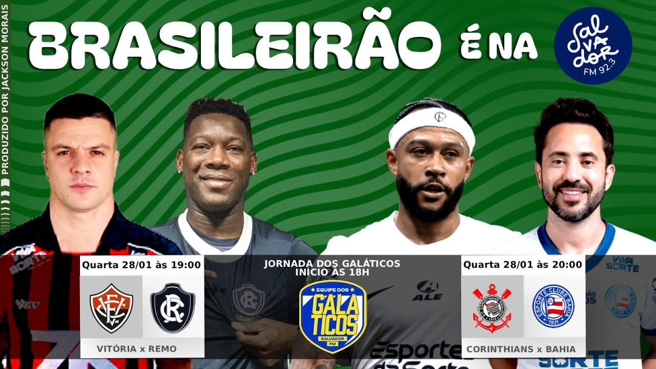VITÓRIA X REMO & CORINTHIANS X BAHIA AO VIVO (28/01/26)