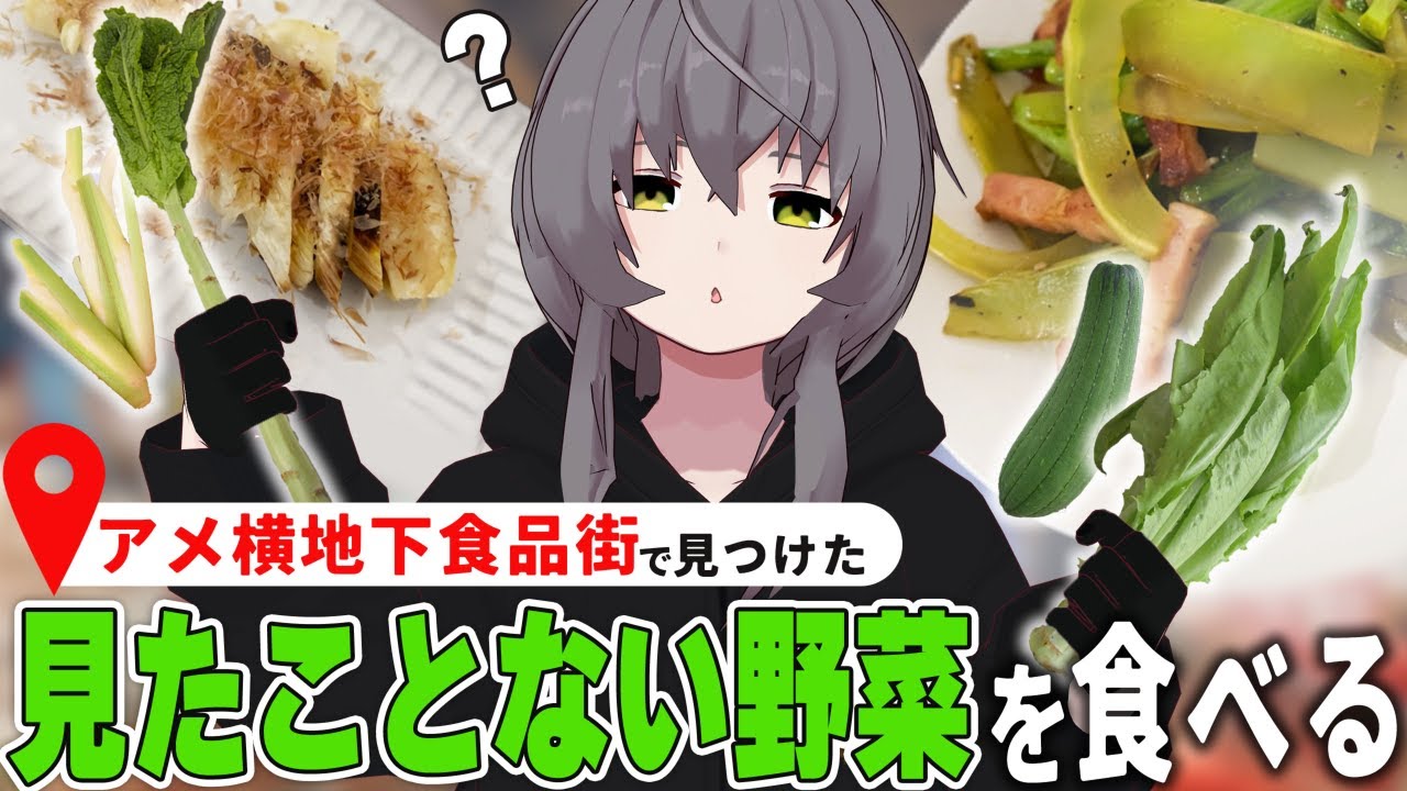 【茎レタスって何】アメ横地下食品街で見つけた謎の野菜を調理して食べる【油麦菜って何】
