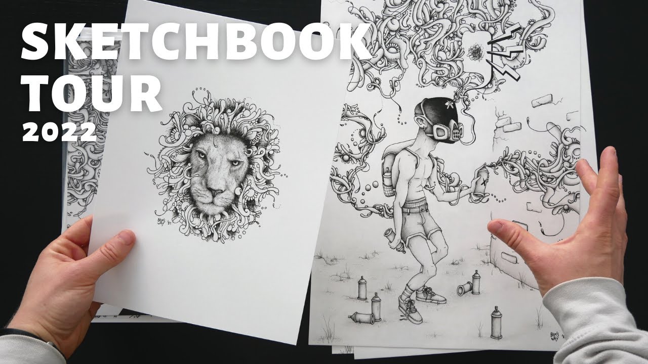 Flipping Through My Finished Drawings (vlog #3)