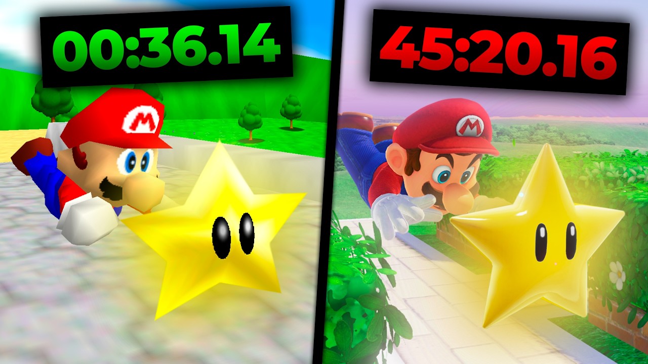 Qué tan RÁPIDO puedes conseguir una ESTRELLA en CADA JUEGO de Mario