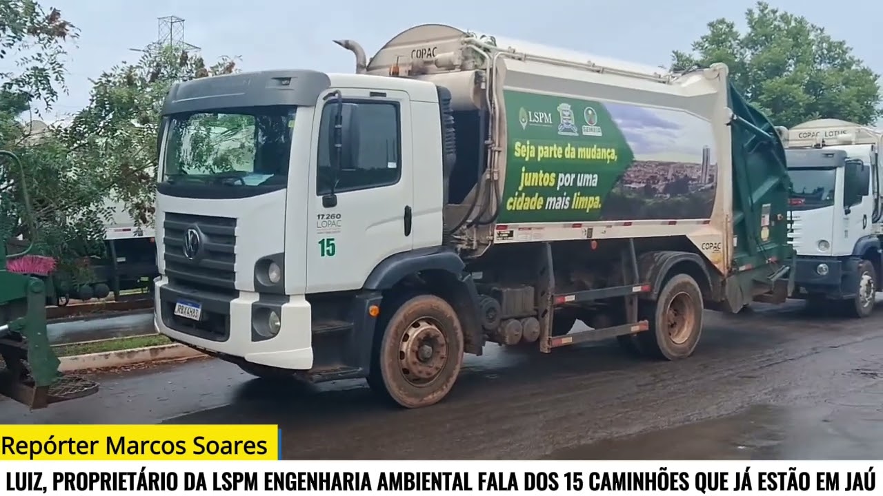 LUIZ, DA LSPM ENGENHARIA AMBIENTAL FALA DA COLETA DE LIXO EM JAÚ COM FROTA DE 15 CAMINHÕES