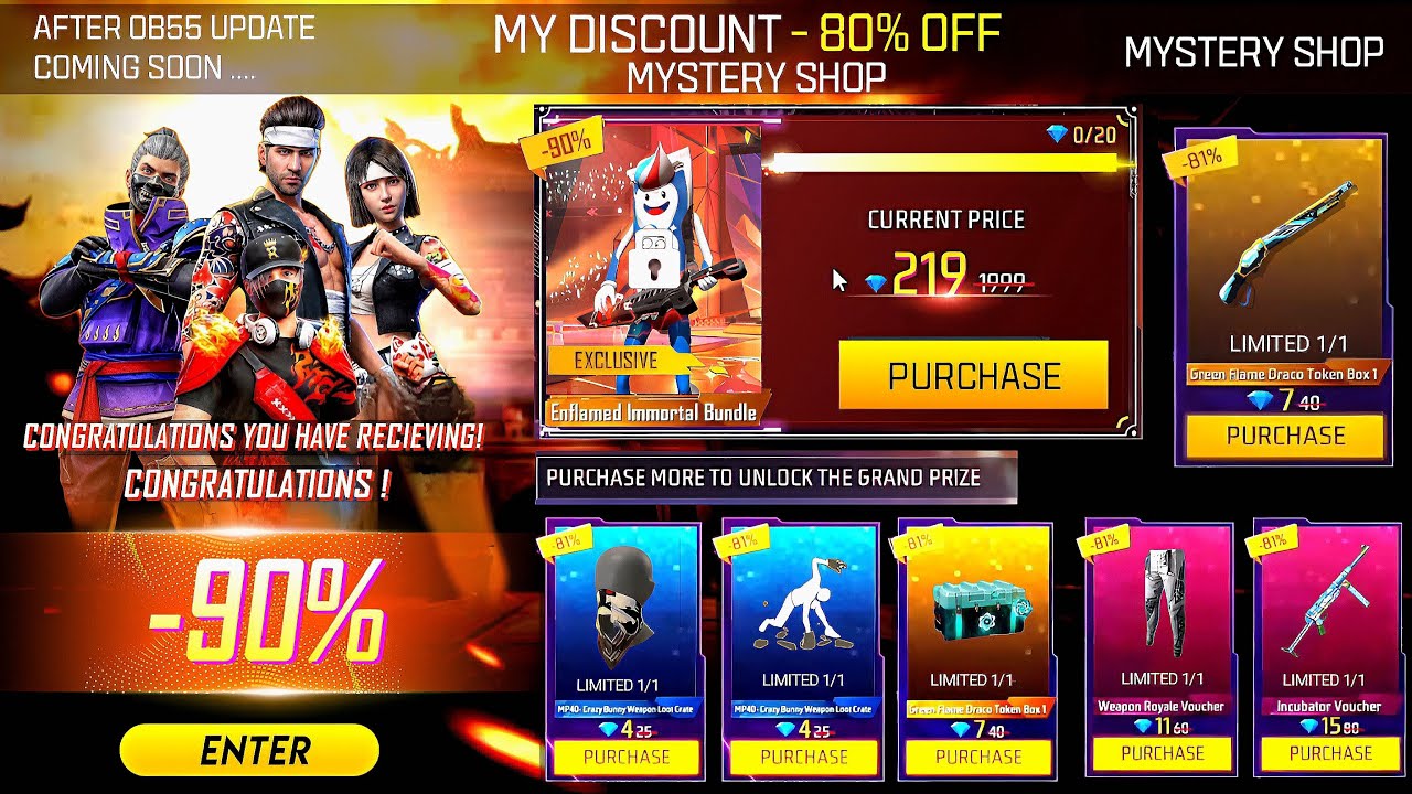 New Mystery Shop Discount Event Free Fire 🔥🤯| Next Lucky Wheel | free fire new event | ff new event