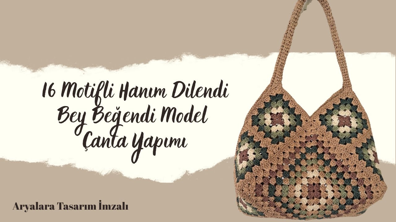 16 MOTİFLİ HASIR ÇANTA YAPIMI (HANIM DİLENDİ BEY BEĞENDİ ÖRNEĞİYLE) ARYALARA TASARIM İMZASIYLA
