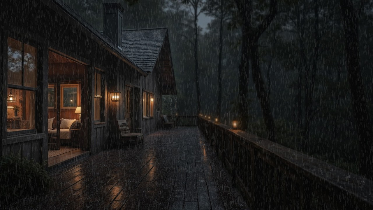 Спокойный Ночной Дождь В Спальне В Лесу 🌧️ | Нежный Дождь, Который Снимает Стресс И Дарит Глубокий