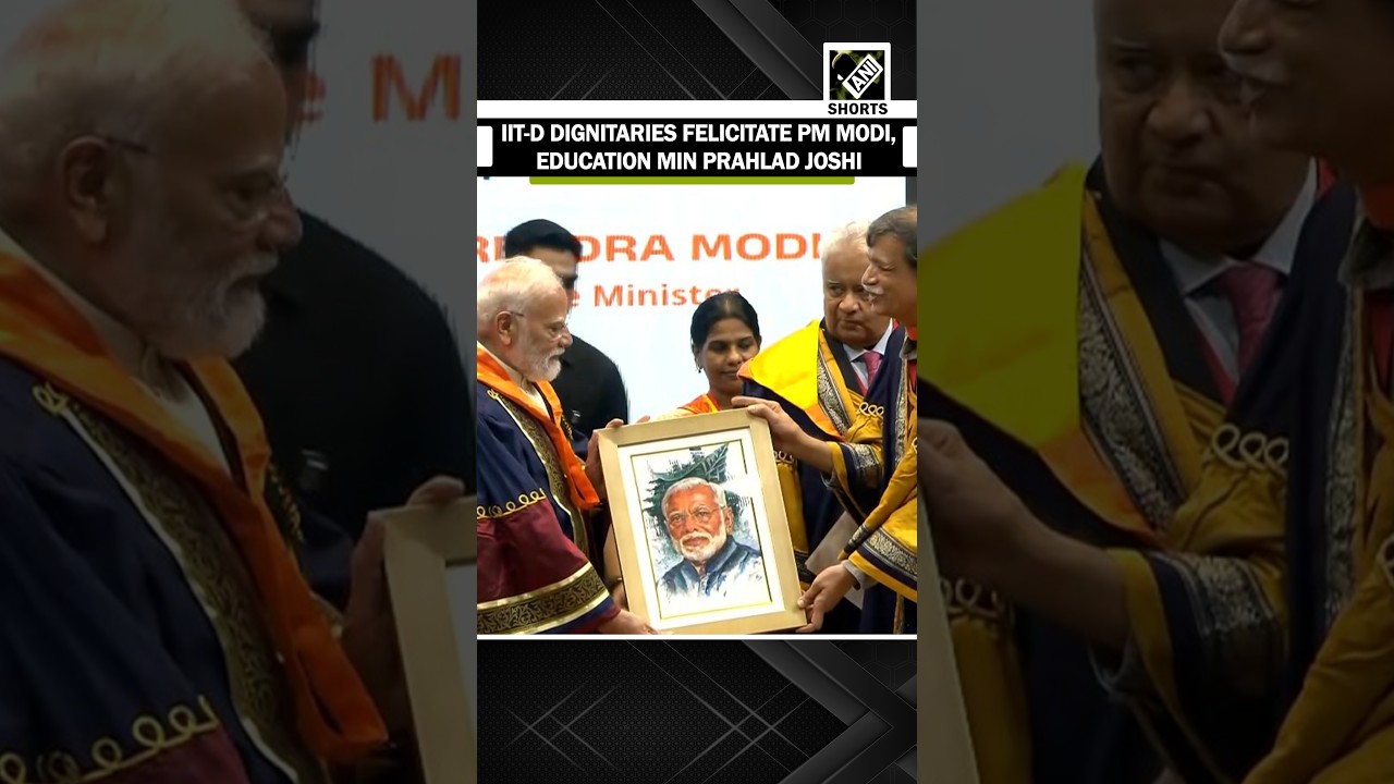 WATCH: IIT-Delhi dignitaries felicitate PM Modi, Education Min Prahlad Joshi at 57th convocation