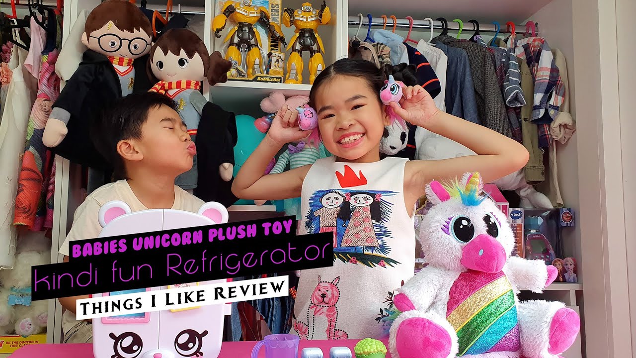 Tulip and Keanu Play Surprise Mumma Babies Unicorn Plush | Kindi Refrigerator | Things I Like Review