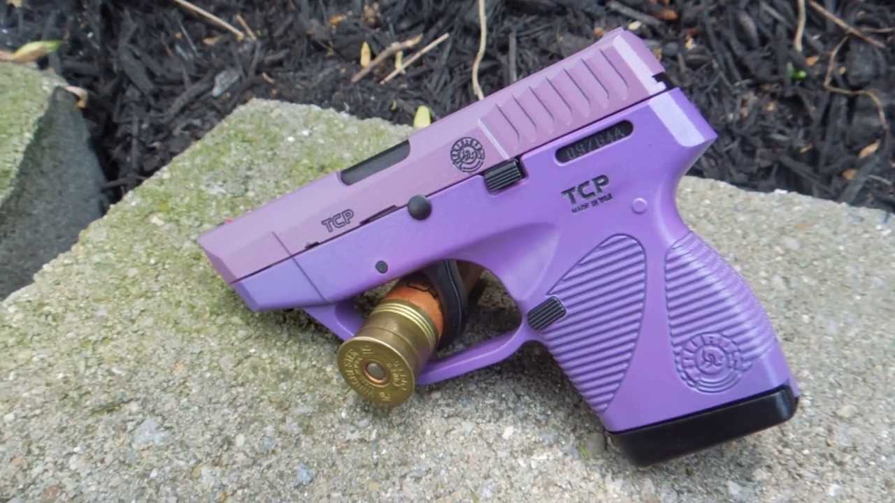 Cerakote Taurus TCP .380 ACP with H-217 Bright Purple and H-146 Graphite Black