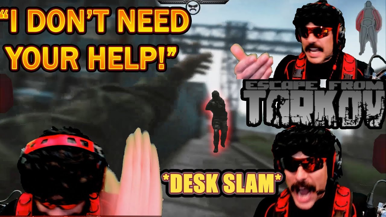 DrDisrespect's FIRST RAGE & DESK SLAM in Escape From Tarkov!