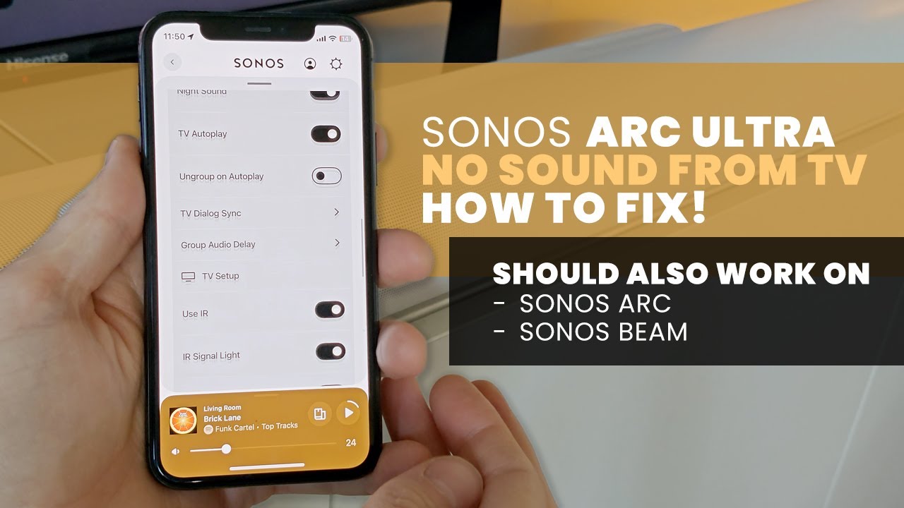 Sonos Arc Ultra Soundbar | No Sound From TV